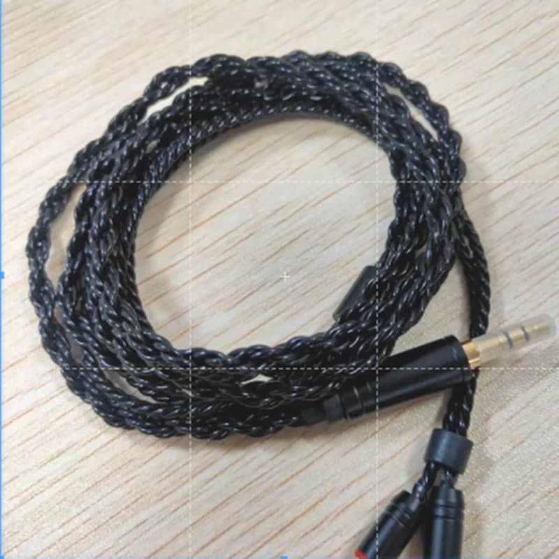 XINHS-Câble noir de mise à niveau de téléphone de sauna sans crochet d'oreille, 4 brins, 008