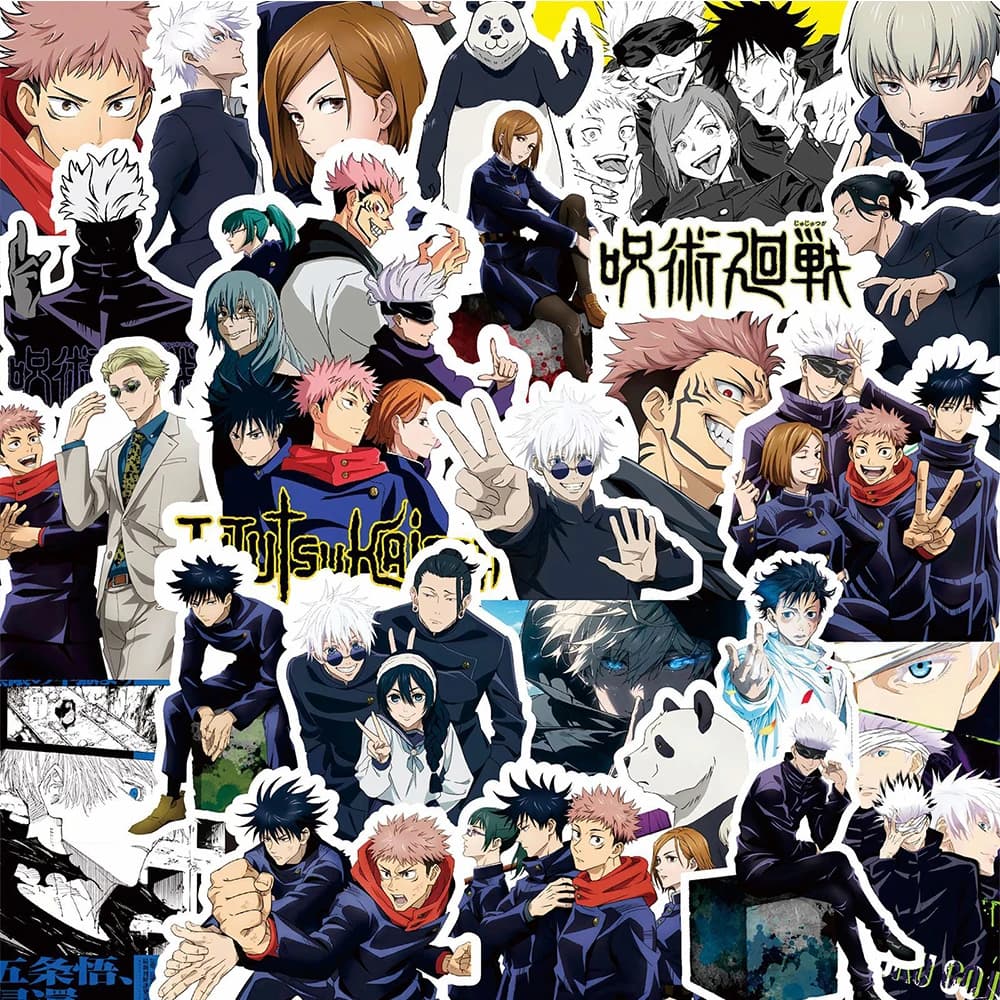 Autocollants de dessin animé Jujutsu Kaisen, 80 pièces, autocollants imperméables pour voiture, moto
