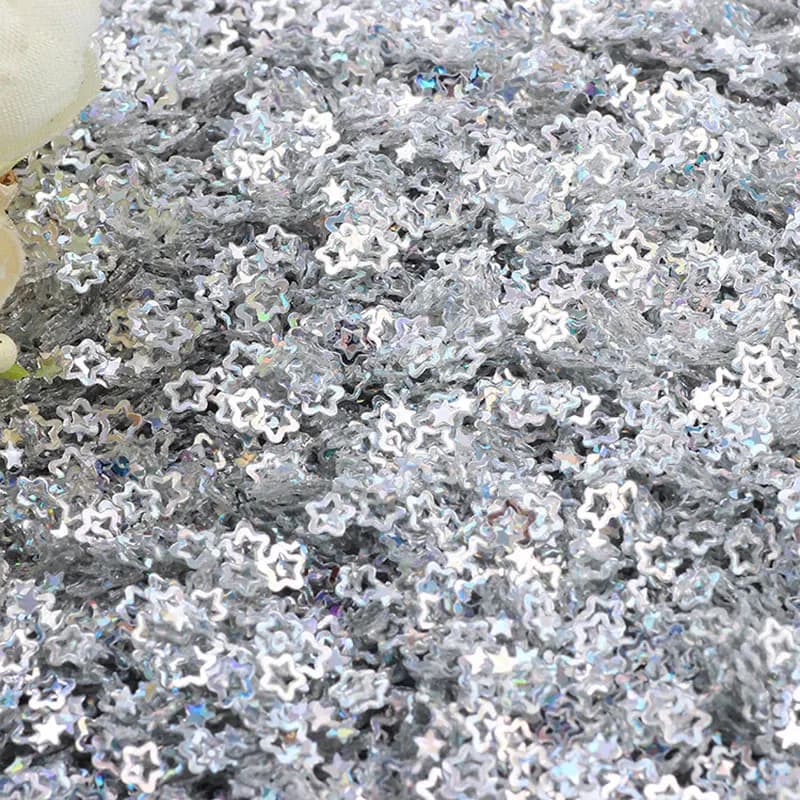 Pentagramme creux à paillettes en vrac, 10g/20g/50g/4mm, artisanat, couture de vêtements, décoration