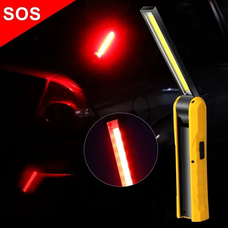 Lampe de travail COB Portable, lampe de poche magnétique, Charge USB, lampe de poche pour voiture, l