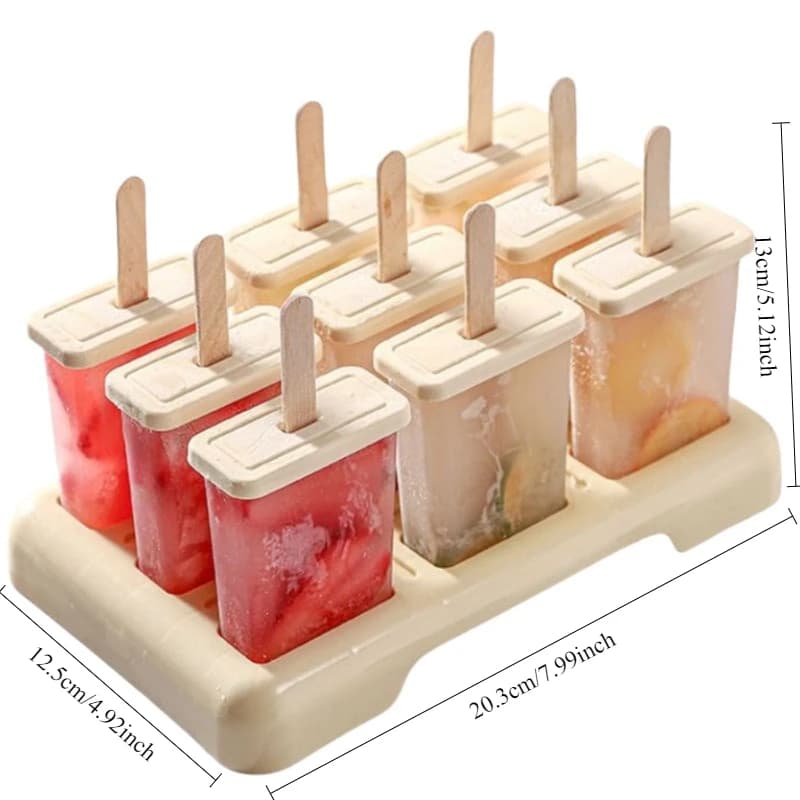 Moule à sucettes glacées, Machine de bricolage, boîte à glace faite maison avec bâton en plastique, 