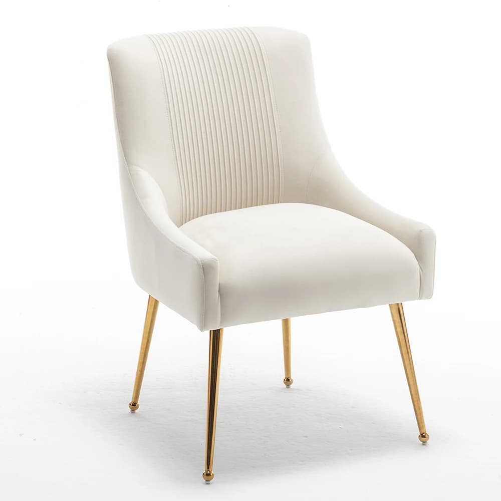 SEYNAR-Ensemble de 4 chaises de salle à manger modernes en velours, chaise d'appoint d'appoint latér