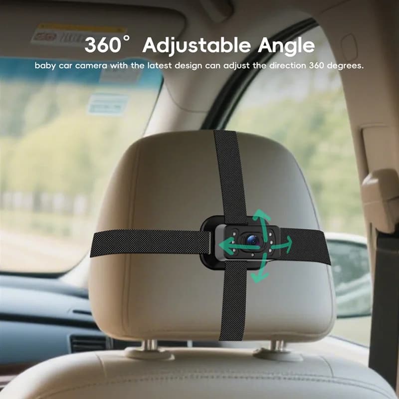 Voiture de Vision nocturne HD durable pour caméra de bébé, écran 4.3 pouces avec vue large et caméra