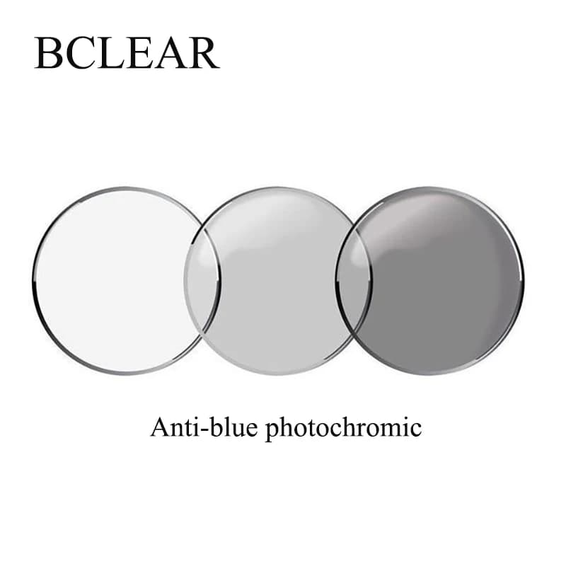 1.56 Asp index Prescription Anti-bleu ordinateur téléphone lentilles solaires photochromiques camélé