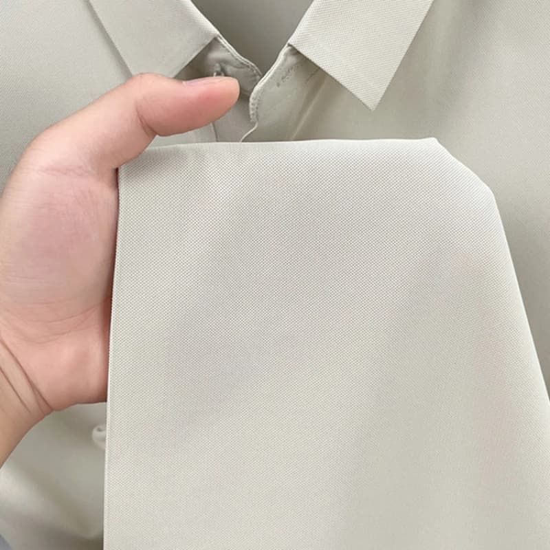 Polo sans couture pour hommes – Mélange nylon-spandex respirant, col renforcé et boutons assortis (1