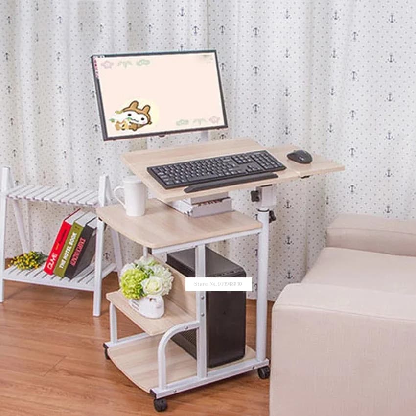Bureau debout relevable réglable pour ordinateur portable, table d'ordinateur portable, petite table
