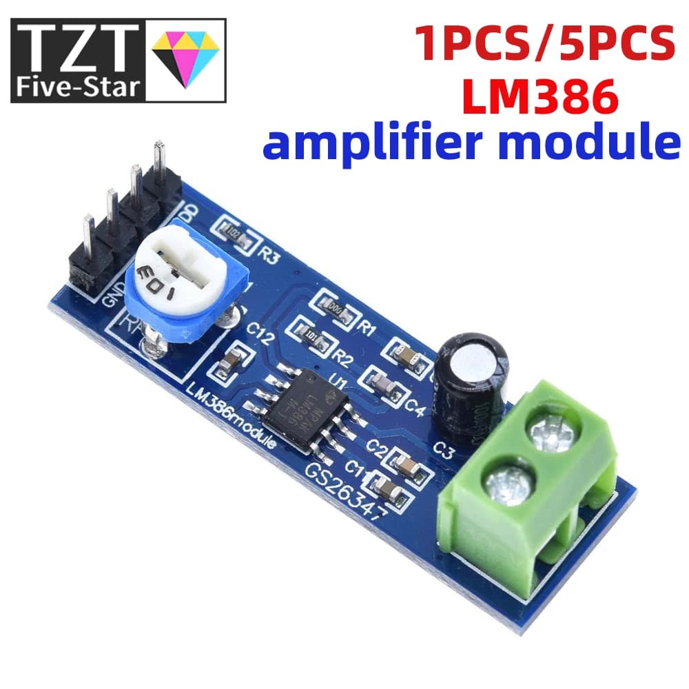 GREATZT 1/5 pièces LM386 module amplificateur de puissance audio 200 fois gain carte amplificateur m