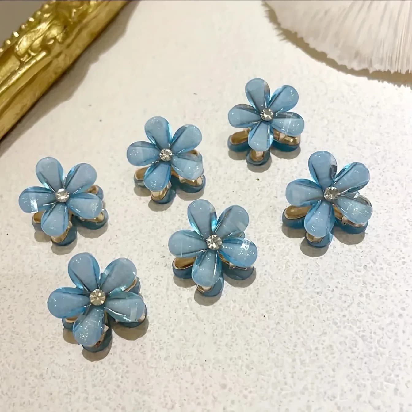 Pinces à cheveux en forme de fleur pour enfants, barrettes décoratives en fausse perle, accessoires 