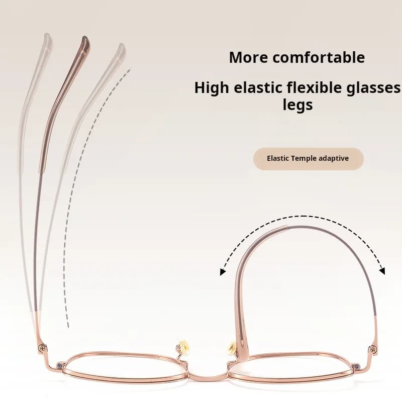 YIMARUILI Ultra léger alliage de titane femmes oeil de chat lunettes cadre mode tendance papillon op