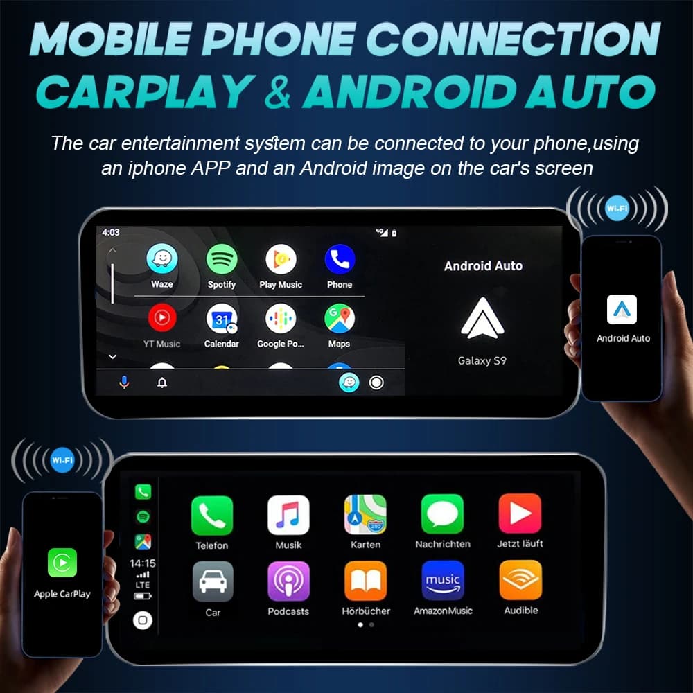 Carplay sans fil Android 14 pour BMW F20 F30 F21 F22 F31 F32 F33 F34 F36 NBT EVO Lecteur multimédia 
