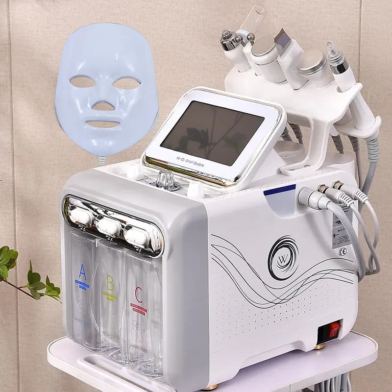 7 en 1 Aqua Peeling H2O2 Machine faciale Hydra eau Dermabrasion épurateur de peau Peel oxygène Jet M