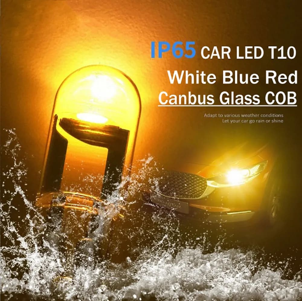 T10 W5W LED voiture Canbus verre COB 6000k lecture dôme lampe marqueur cale plaque d'immatriculation