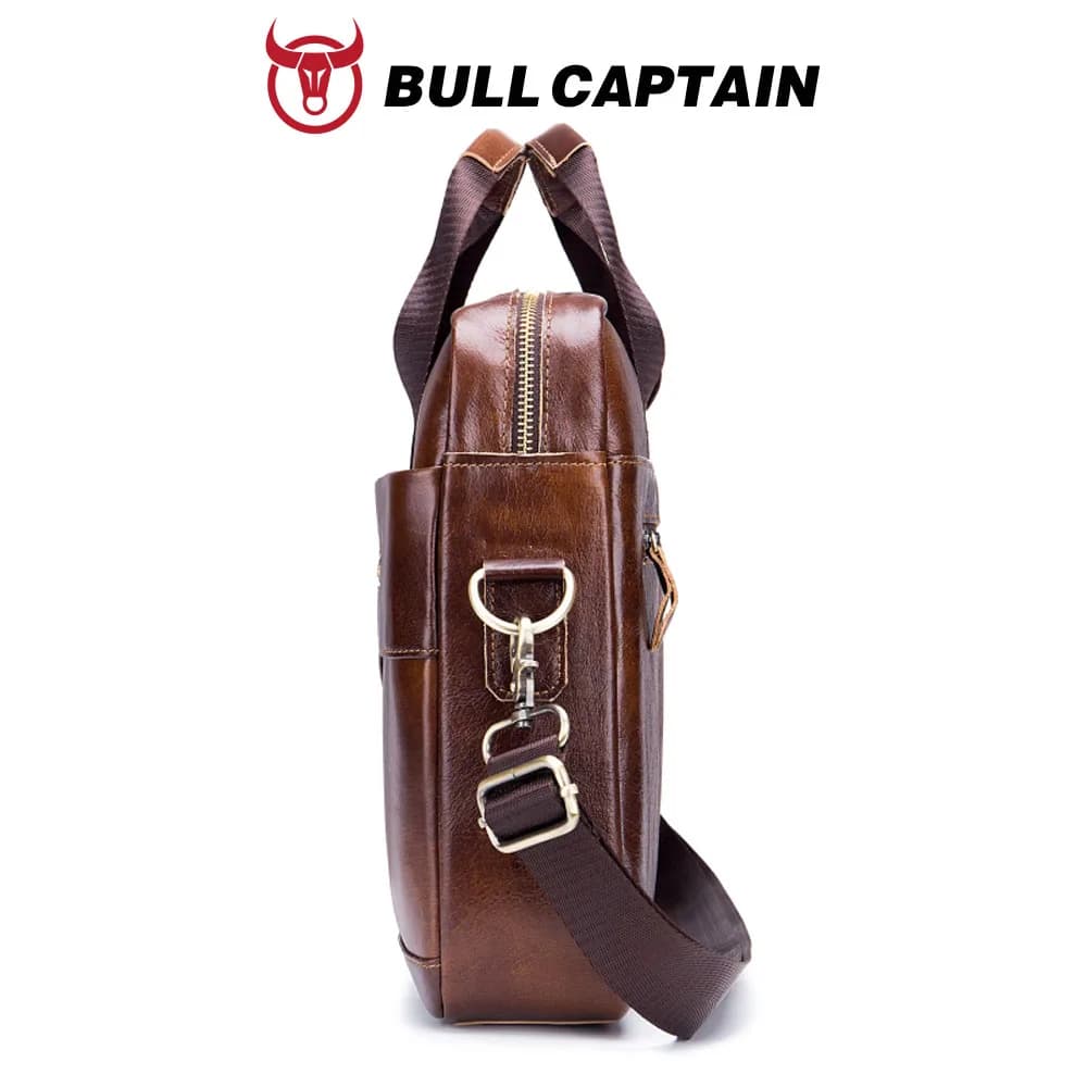 BULLCAPTAIN-Sac à Main en Cuir group pour Homme, Sacoche pour Bombes, Ordinateur Portable de 14 Pouc