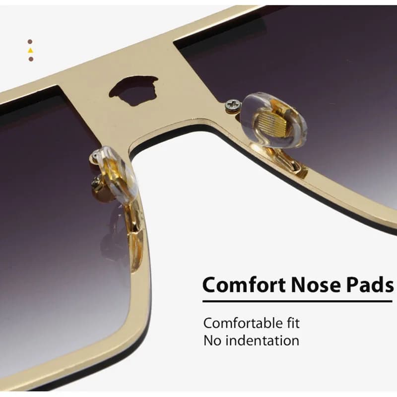 Nouvelles lunettes de soleil élégantes avec montures surdimensionnées, design métallique tendance, p