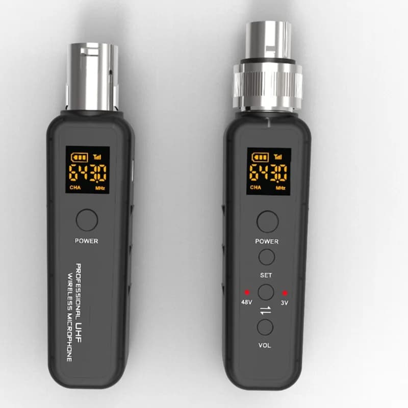 Transmetteur et récepteur XLR pour microphone dynamique, convertisseur de microphone sans fil UHF, a
