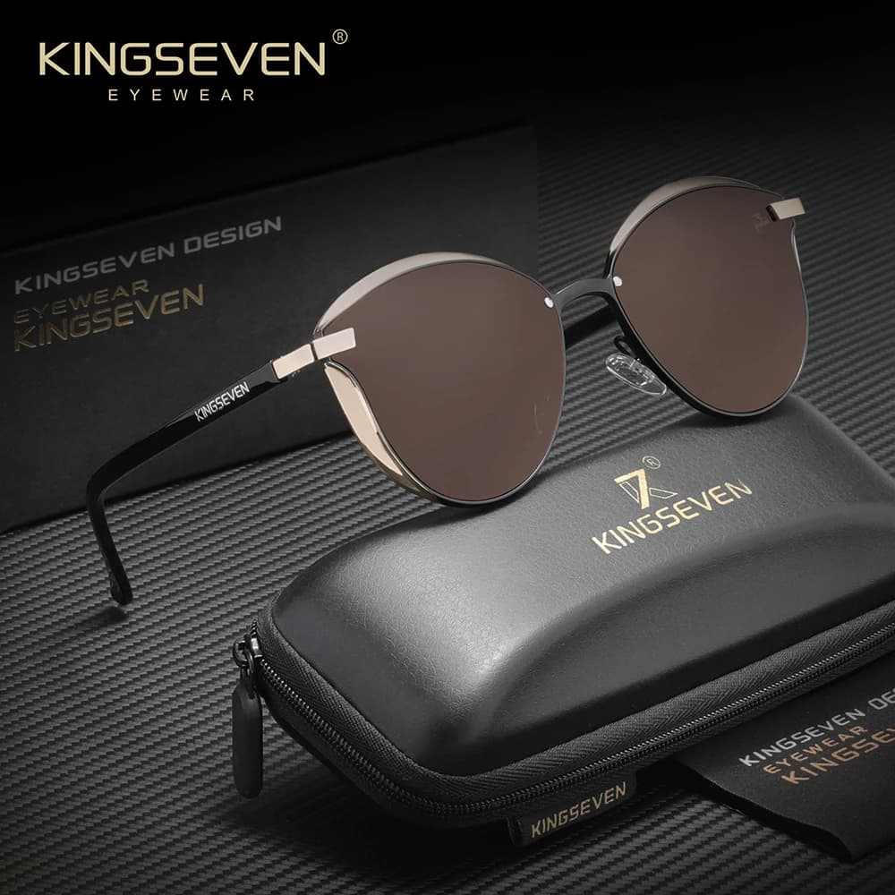 KINGSEVEN – lunettes de soleil polarisées UV400 pour femmes, style œil de chat, pour loisirs et voya
