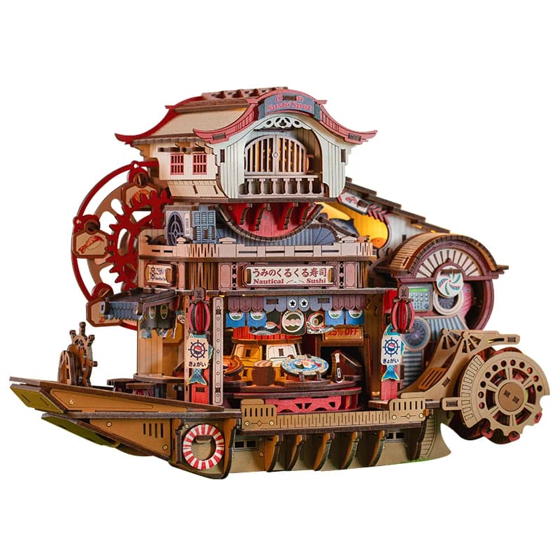 Figurines nautiques en bois à monter soi-même, miniatures, serre-livres, maisons assemblées pour cad