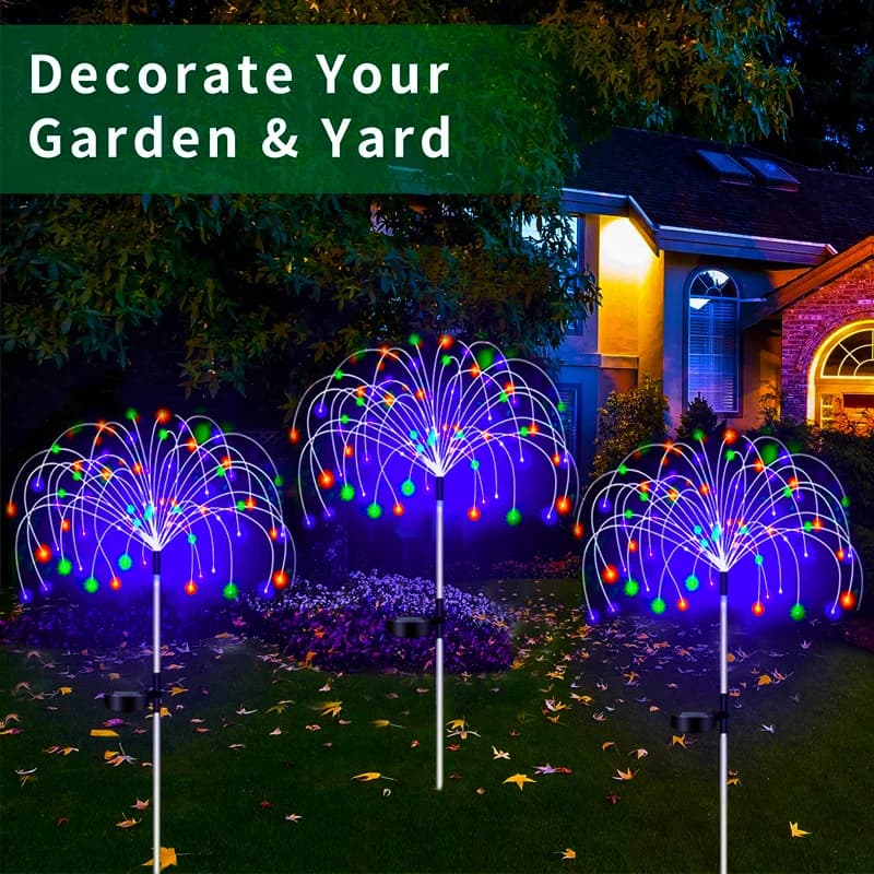 LED feu d'artifice solaire lampe extérieure jardin décor voie fée lumières étanche noël cour balcon 