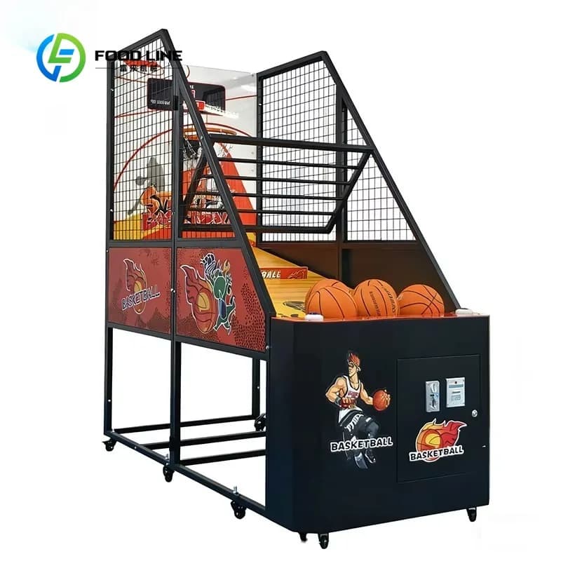Machine de tir au basket personnalisée, jeu d'arcade de basket-ball portable avec roues, équipement 