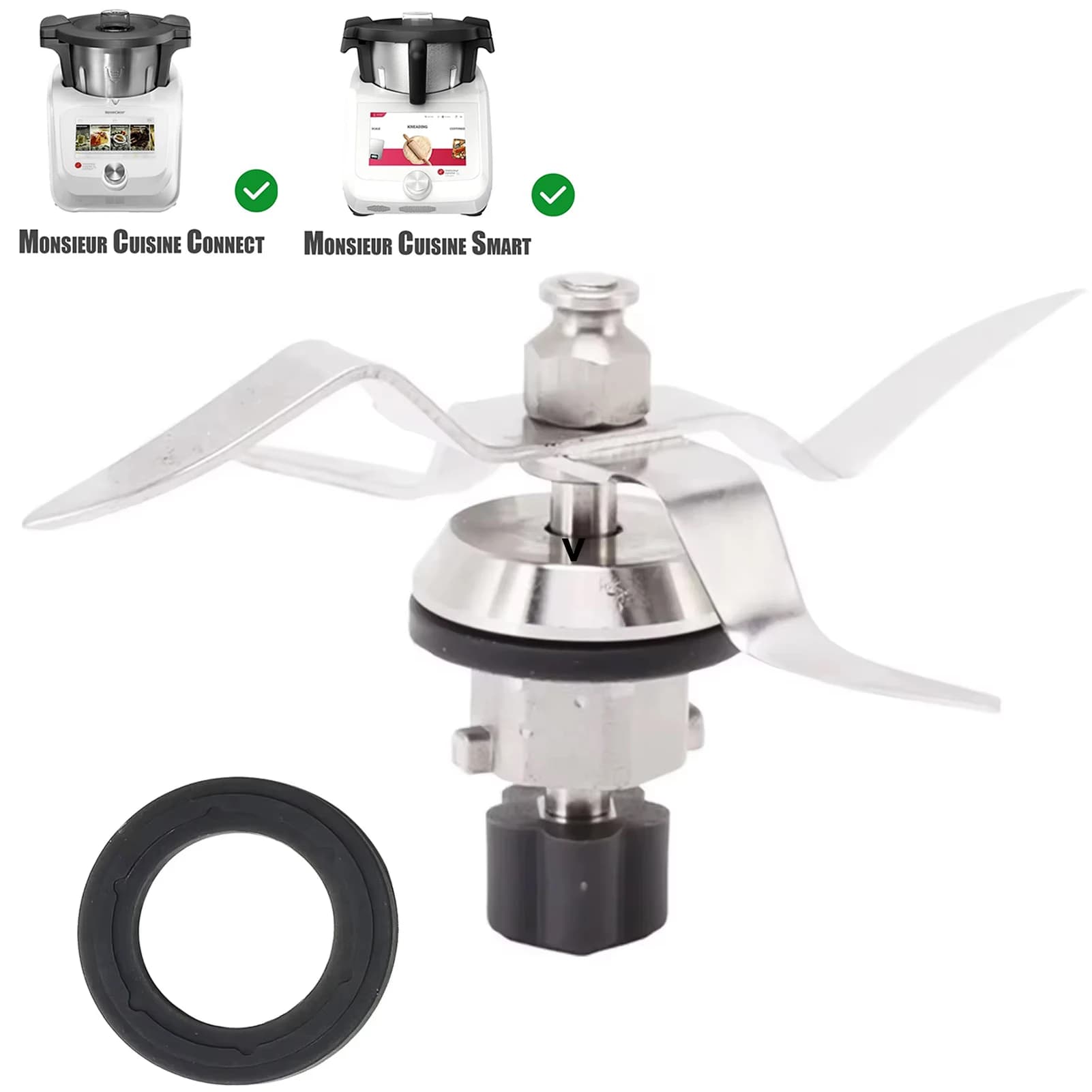 Monsieur Cuisine allergique 2.0 Blender Blade, 4 cuir chevelu, 5 dents