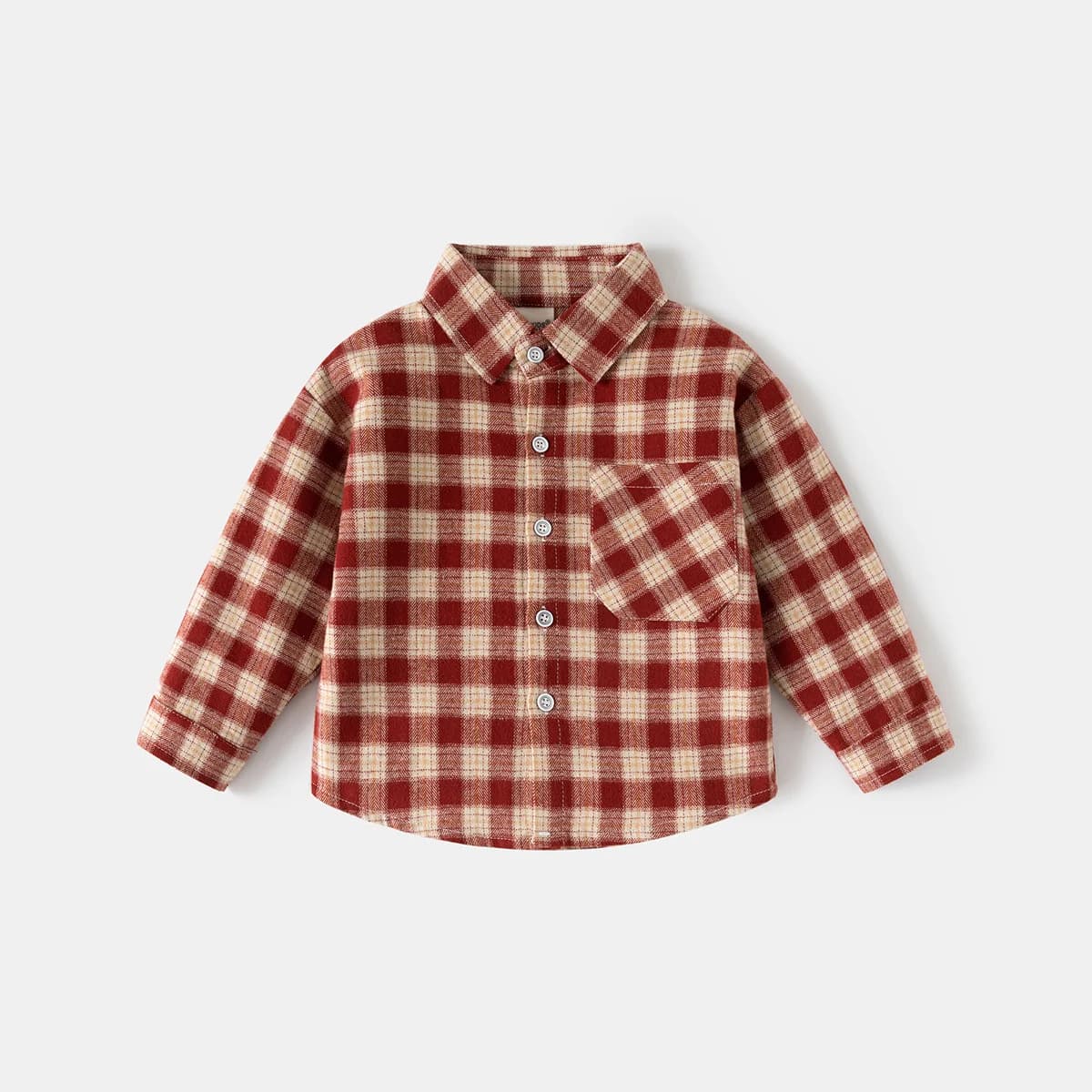 Printemps automne enfants Plaid à manches longues chemise Style coréen garçons filles ample surdimen