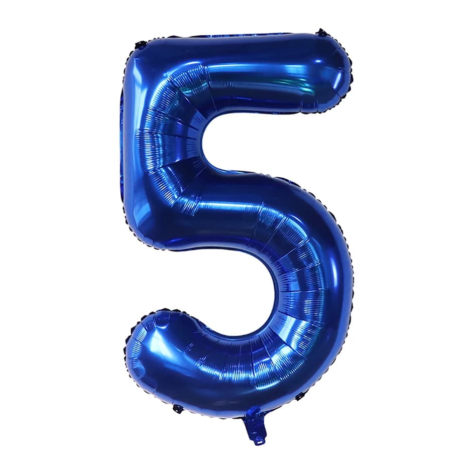 Ballon en aluminium bleu foncé de 40 pouces 0-9 Globos numériques pour enfants, décoration de fête d
