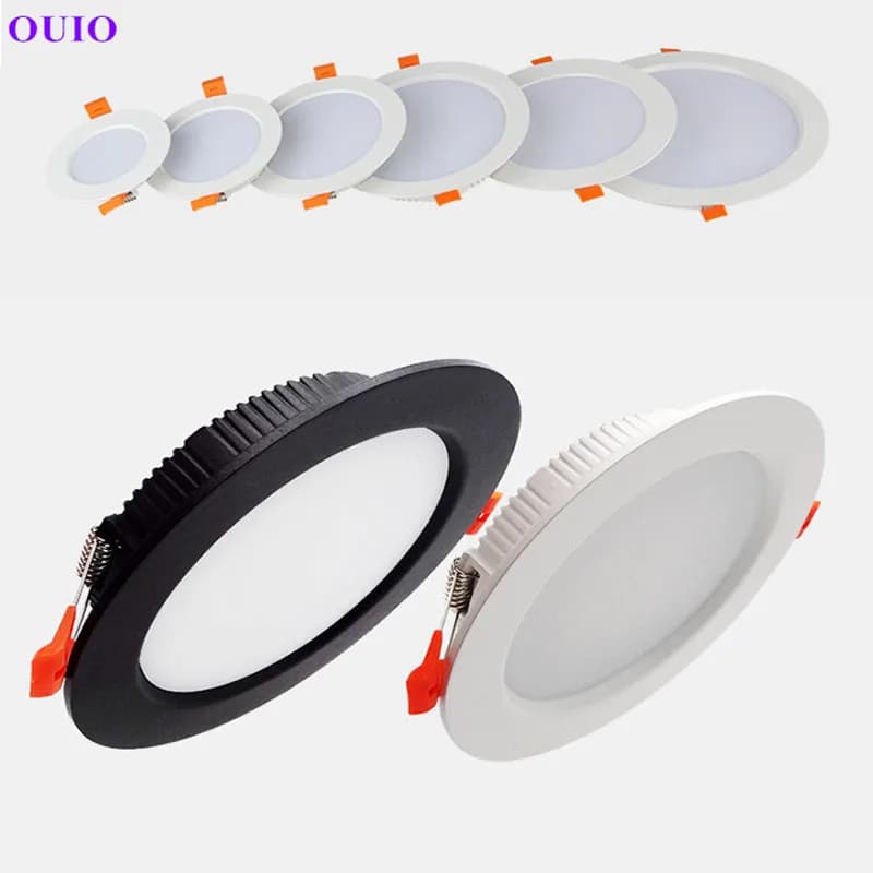 Tricolor modifiable encastré Ultra-mince LED Downlight 110 V-240 V plafonnier chaud blanc neutre mag