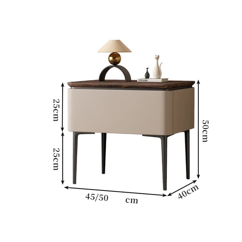 Table De chevet peu encombrante Style italien Table De chevet De luxe moderne rangement avec tiroirs