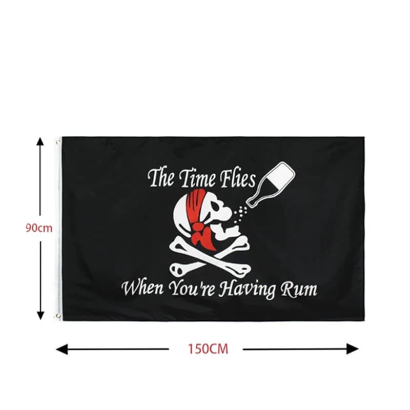 Une pièce 90*150CM Polyester Pirate singe D. Luffy crâne drapeau une pièce chapeau de paille pirates