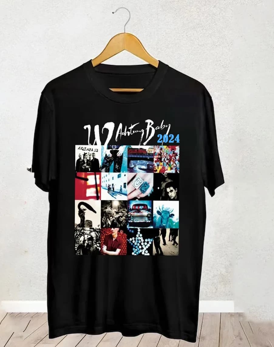 Achtung Baby Album Tour T-shirt unisexe, groupe de rock U2, toutes tailles, BO162, 2024