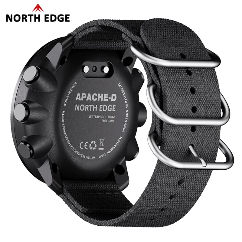 Montre numérique de plongée libre NORTH EDGE APACHE-D pour hommes, sports de plein air, natation, ét