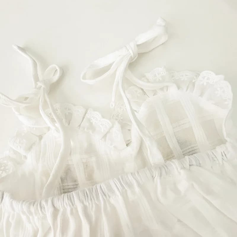 2025 été charmant sans manches nœud papillon fleur brodé infantile nouveau-né filles une pièce body 