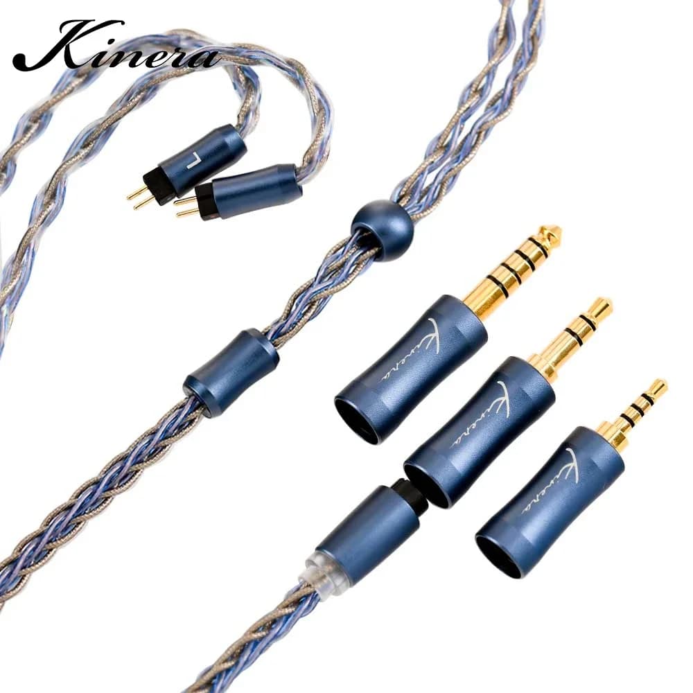 Câble d'écouteurs modulaire HIFI Kinera Ace 2.0 3-en-1 2.5+3.5+4.4mm avec connecteur équilibré détac