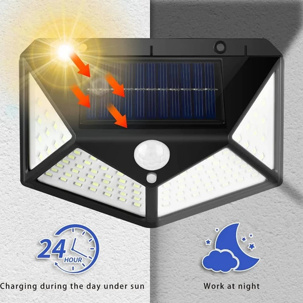 Lampes Solaires Extérieures à 3 Modes avec Détecteur de Mouvement, Appliques Murales Étanches pour J