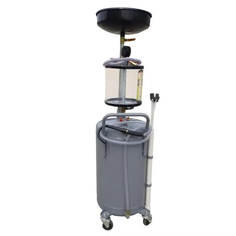 Décharge d'huile usée, capacité 80L, réservoir d'eau, vidange portable avec roues, équipement de gar