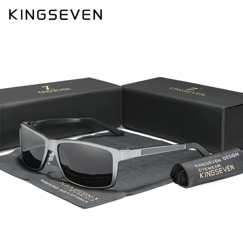 KINGSEVEN – lunettes de soleil polarisées en aluminium pour hommes, protection UV400, Anti-reflet, a