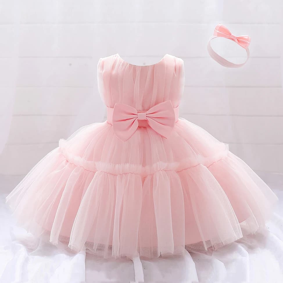 Robes de baptême pour bébés filles, tenue de princesse élégante pour fête de mariage, en Tulle, vête