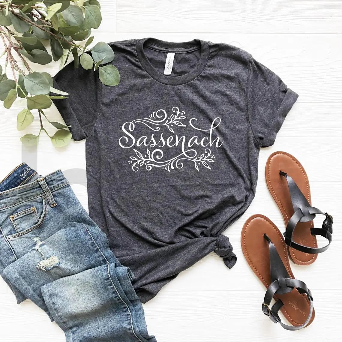 T-Shirt Inspiré de Sassenach et Outlander pour Femme, Série de Livres, Claire, Jamie Fraser, TV Show