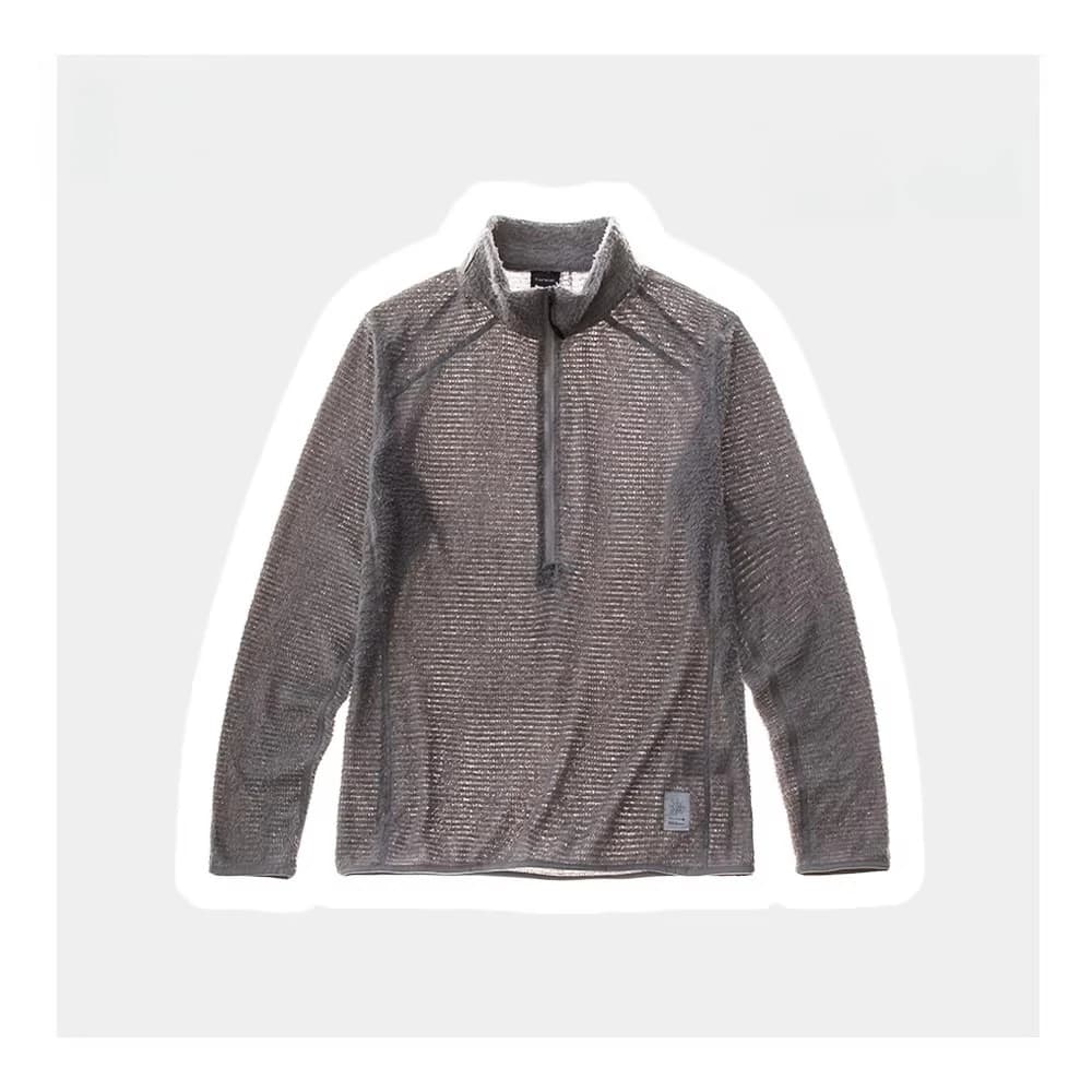 Pullover en polaire à demi-zip pour homme, col montant, veste thermique intermédiaire, antistatique,