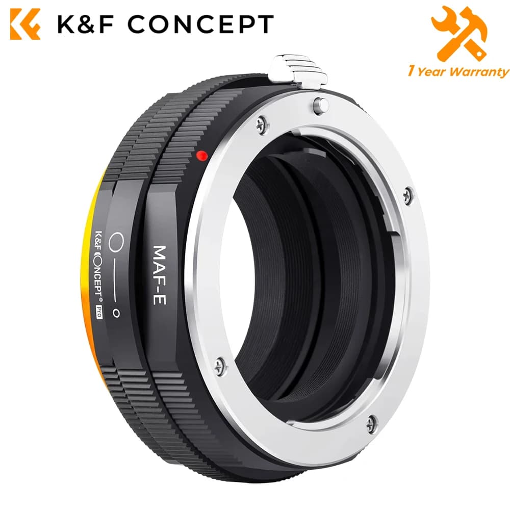 Adaptateur K&F CONCEPT pour objectifs Sony Alpha A et Minolta AF vers appareils photo NEX E