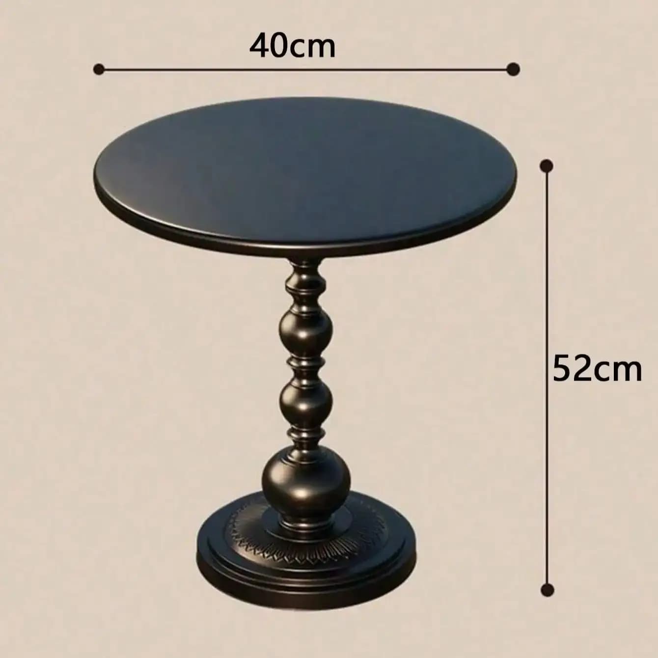 Table basse nordique vintage, table d'appoint de canapé, coin en métal, table ronde de chevet, meubl