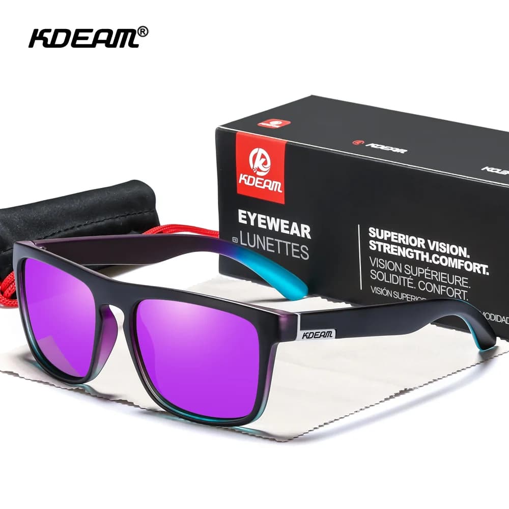 KDEAM Legend lunettes de soleil carrées lentille polarisée pour hommes femmes Sports de plein air pê