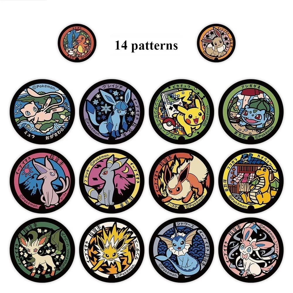 Rouleau d'autocollants Pokemon Pikachu, 500/1000 pièces, dessin animé, Scrapbook, téléphone, cadeau,