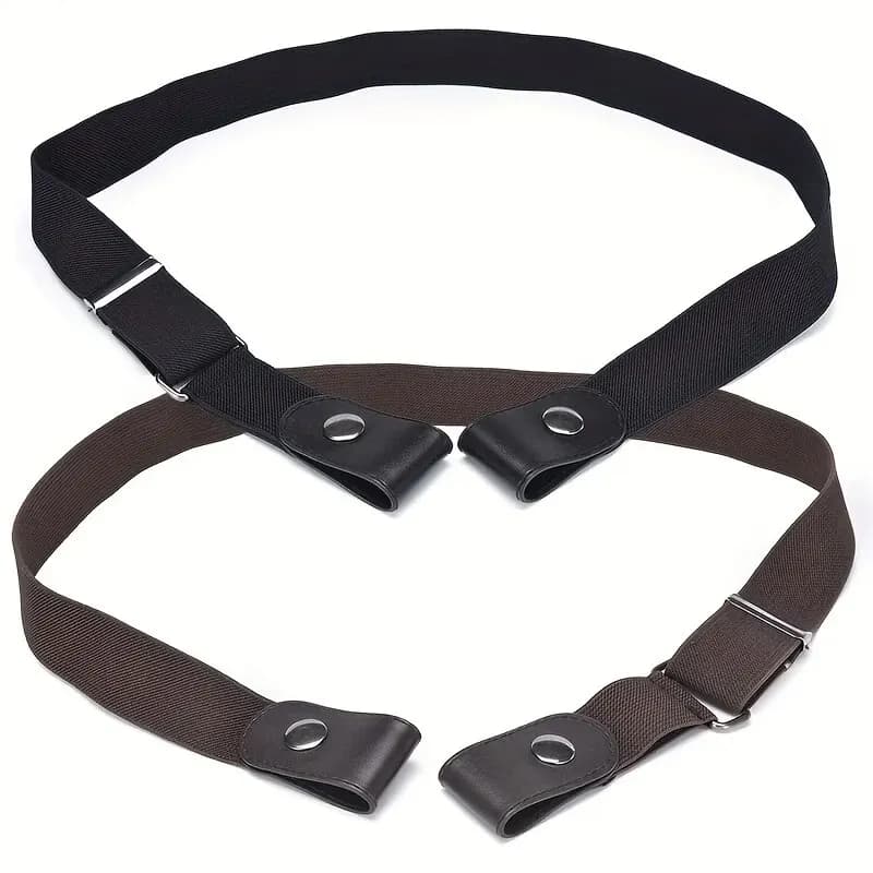 Ceinture élastique extensible réglable, Invisible, sans boucle, pour femmes et hommes, pantalons en 