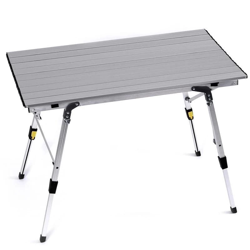 Table de camping pliante en alliage d'aluminium, mobilier de bureau portable durable, lit d'ordinate