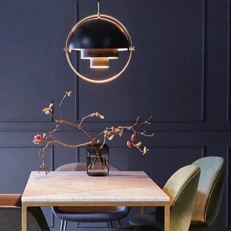 Lampe LED Suspendue en Fer Chromé localité, Luminaire Décoratif d'Nik, Idéal pour une Cuisine ou une