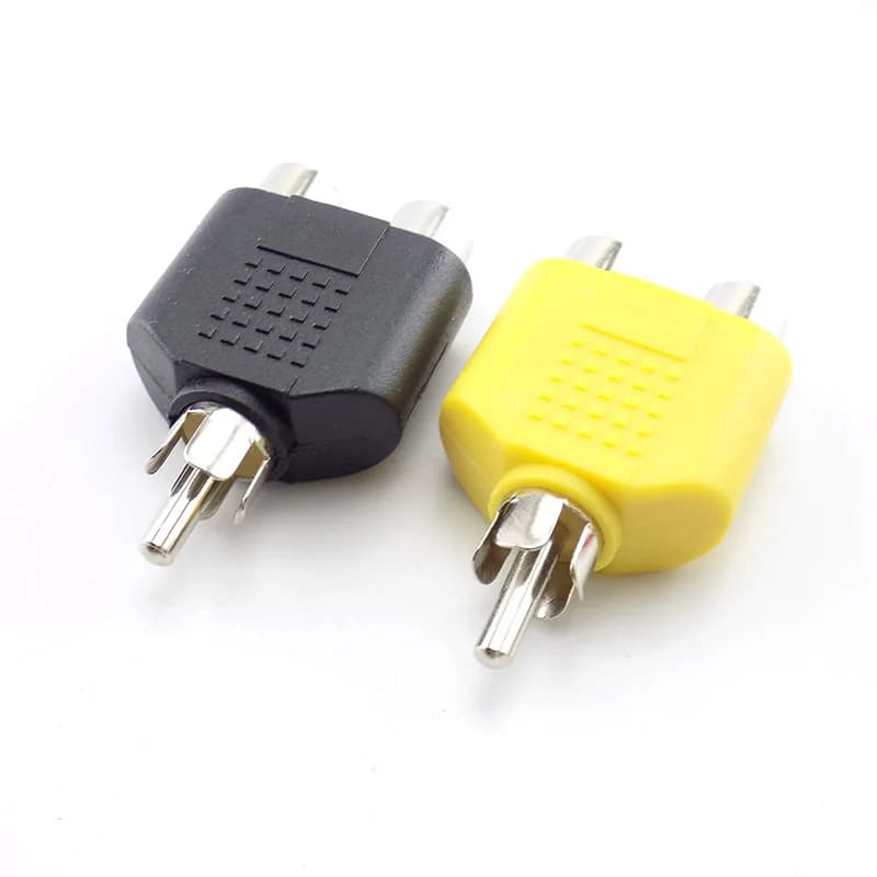 Connecteur RCA séparateur en Y, convertisseur de prise Audio-vidéo AV 1 mâle à 2 femelles, Kit adapt