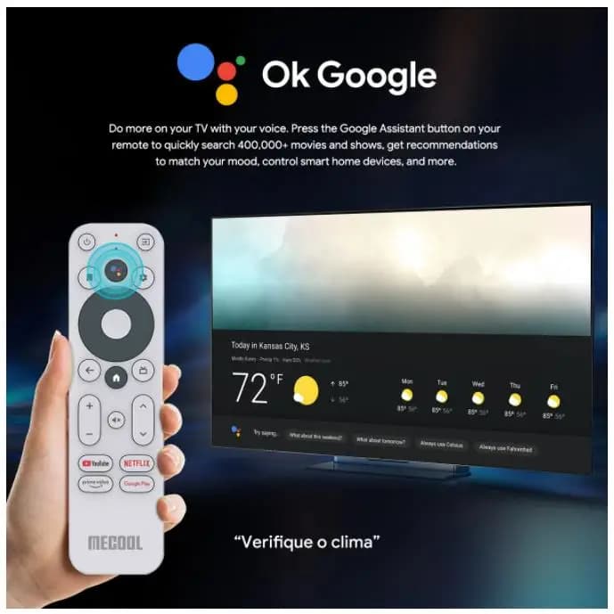 Clé TV Android 11 Full HD 4K Mecool KD5 1 Go 8 Go Amlogic S805X2, Boîtier Smart TV Double Wi-Fi Quad