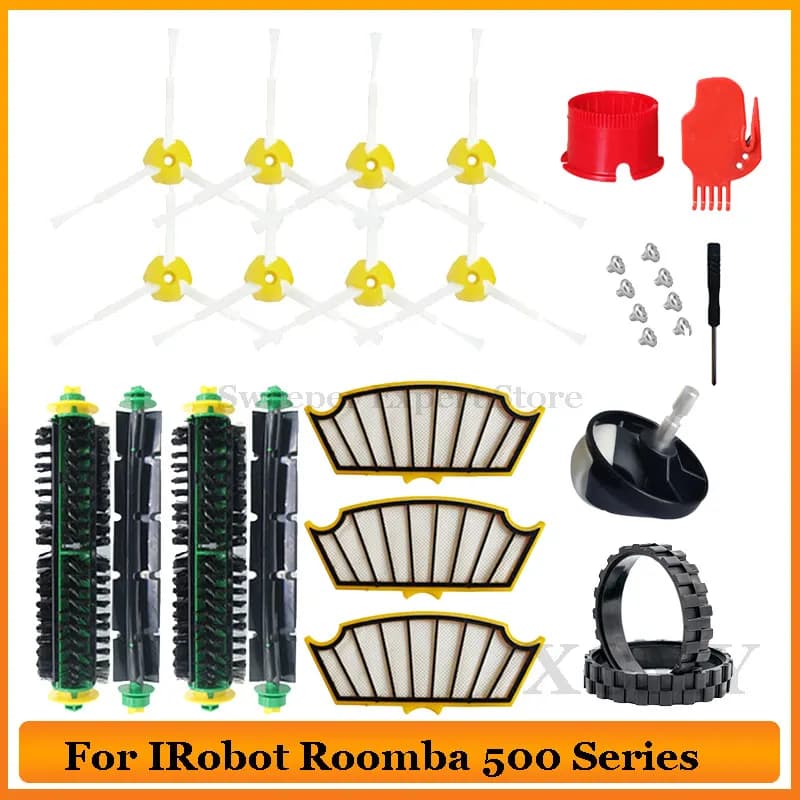 Pièces de filtre Hepa pour aspirateur iRobot Roomba série 500 555 560 561 562 563 570 581, roues de 