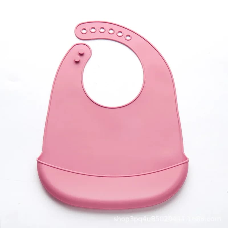 Bavoir bébé réglable imperméable bavoirs bébés doux comestible Silicone nouveau-né salive dégoulinan